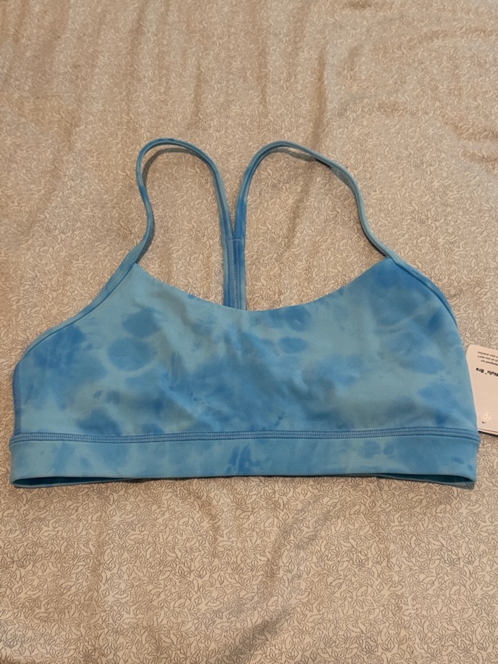 Lululemon Flow Y Bra Nulu Light Support A-C Smoothie Wash Blueberry Multi Size8 - Picture 3 of 8